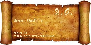 Ugor Omár névjegykártya